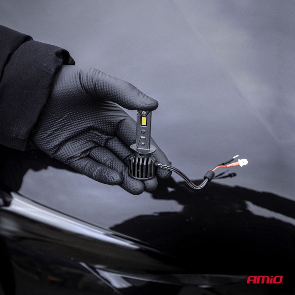 Amio H3 LED Headlight Full Canbus F25 Silver Series H3 LED 6000K Duobox